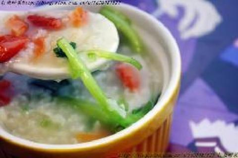 虾米蔬菜粥做法