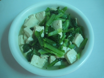 小白菜炖豆腐做法