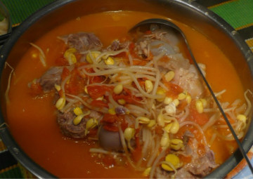 西红柿豆芽排骨汤做法
