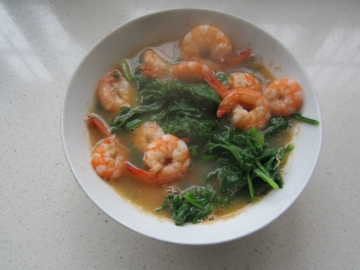 菠菜虾仁汤做法