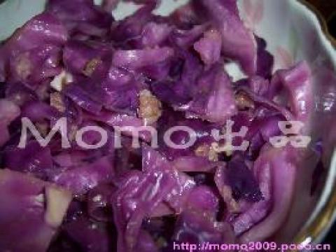 蒜茸拌紫椰菜做法