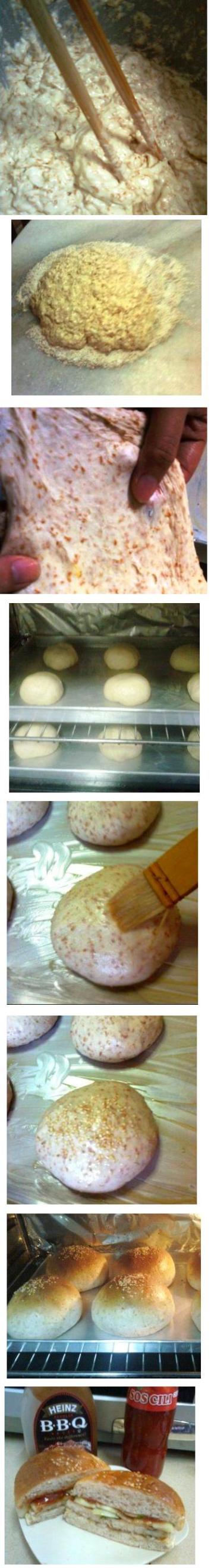 手工麦香汉堡面包 （直接发酵法）做法