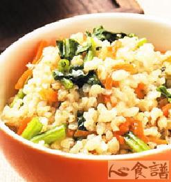 菠菜发芽米饭做法