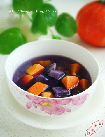 南瓜紫薯汤做法