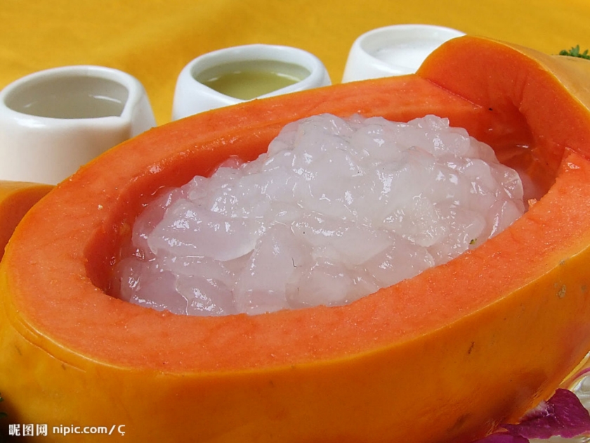 木瓜炖雪蛤做法