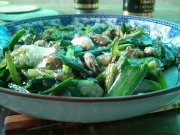青蒜海蛎煎做法