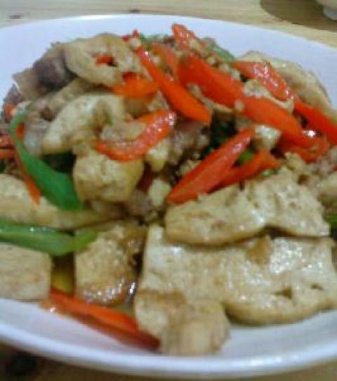 煎豆腐炒肉做法