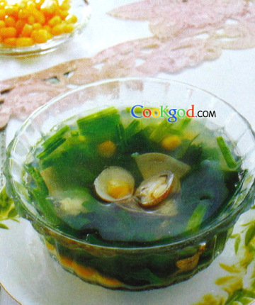 玉米蔬菜蛤蜊汤做法