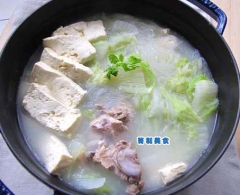 排骨白菜豆腐汤做法