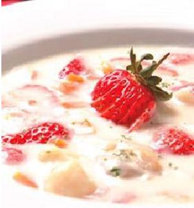 鲜贝醇香草莓巧达汤做法