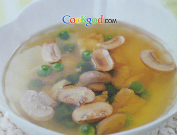 蘑菇豌豆鸡汤做法