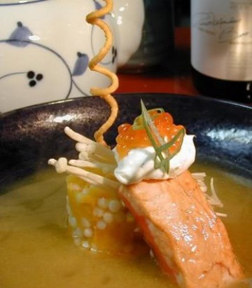 南瓜三文魚味噌湯 做法