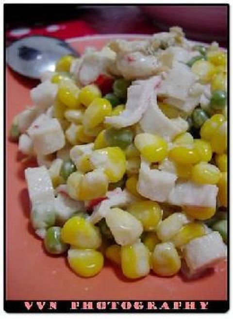 海鲜玉米青豆沙拉做法