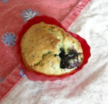 蓝莓罌粟籽麦芬blueberry and poppy seeds muffins做法