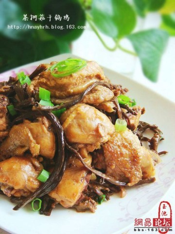 茶树菇干锅鸡做法
