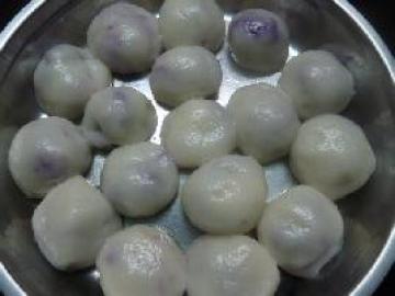 紫薯椰汁糯米糍做法