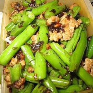 潮州榄菜肉碎炒四季豆做法