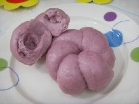 紫薯花形馒头做法