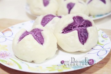 紫薯花开馒头做法