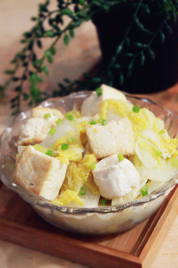 白菜炖豆腐做法