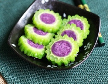 紫薯苦瓜圈做法