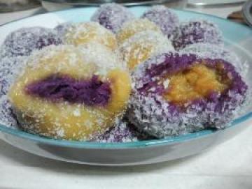 紫薯红薯糯米糍做法