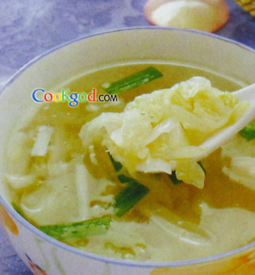 大白菜素汤做法