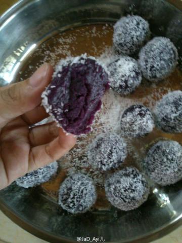 椰容紫薯糯米糍做法