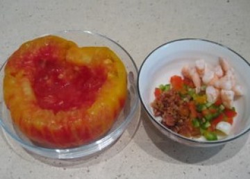 虾仁雜菜酿西紅柿做法