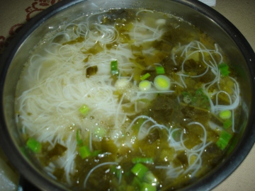 咸菜米面汤做法