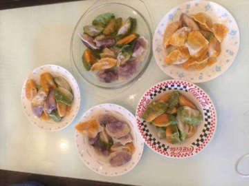 彩色蔬菜水饺做法