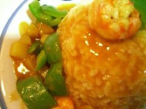 咖喱虾仁土豆米饭做法