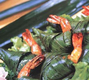 泰式香叶包虾做法