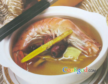 黄芪红枣炖大虾做法
