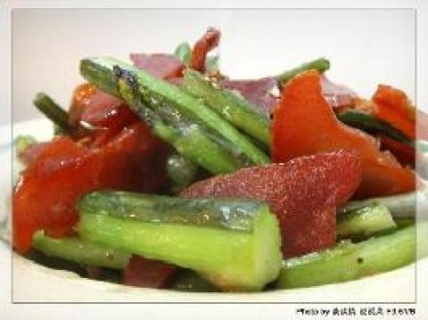 红菜苔炒腊肉做法