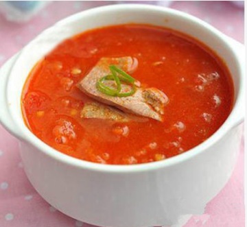 番茄猪肝浓汤做法