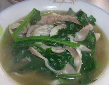 菠菜平菇猪肝汤做法