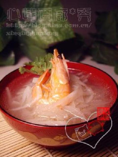 鲜虾萝卜汤做法