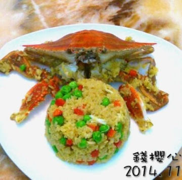 咖喱螃蟹炒饭做法