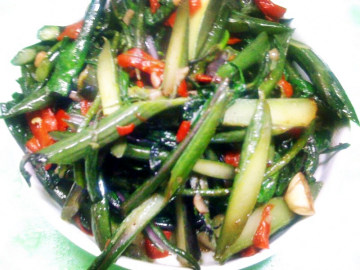 剁辣椒炝炒红菜苔做法