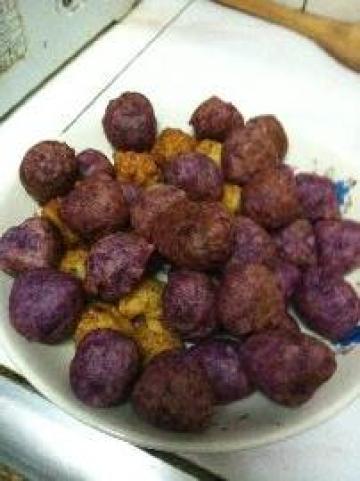 炸紫薯球做法