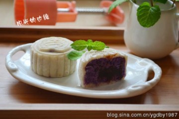 紫薯冰皮月饼做法
