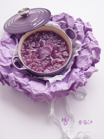 心形紫薯羹做法