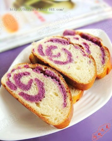 紫薯面包卷做法
