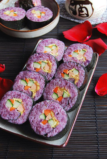 紫薯寿司做法