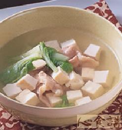 青菜豆腐肉片汤做法