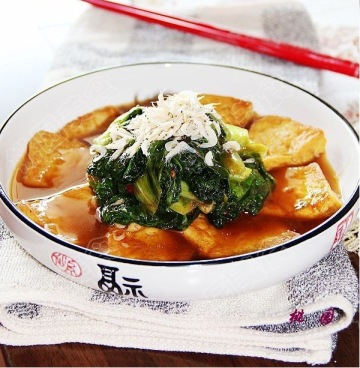 海米生菜酿豆腐做法
