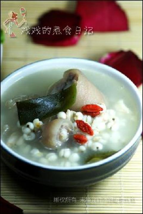 猪尾海带薏米汤做法