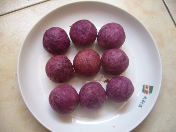 紫薯小丸子做法
