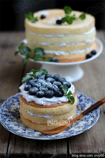 蓝莓裸蛋糕做法